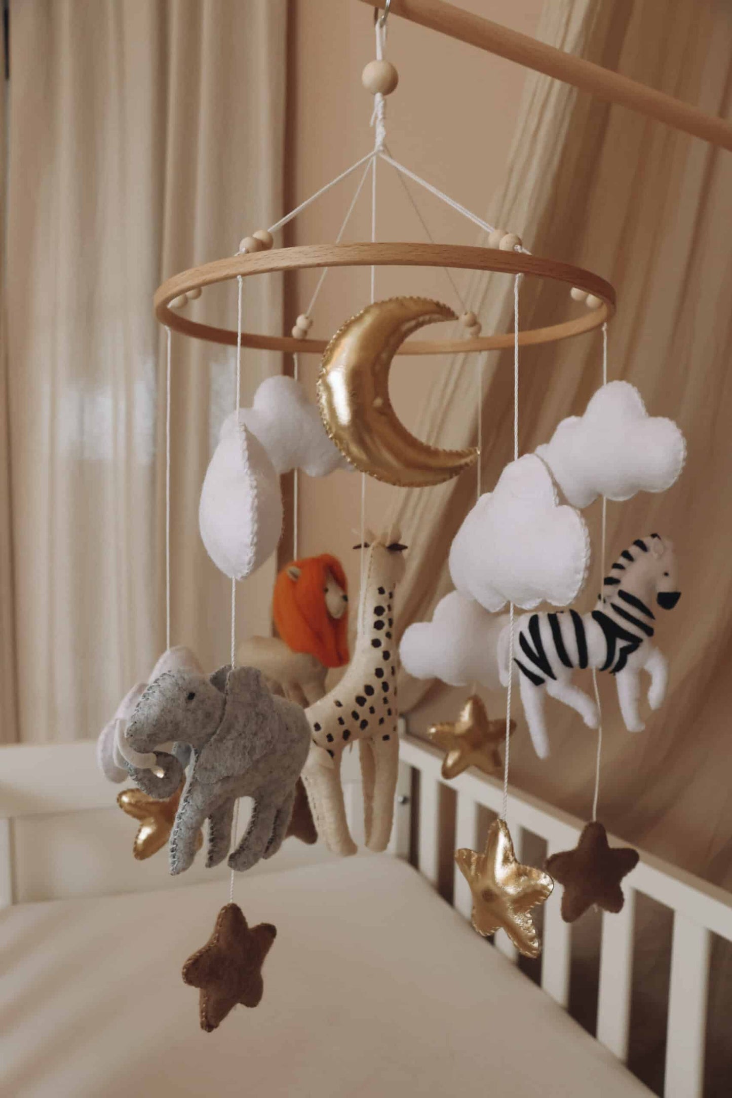 Handmade Safari baby mobile-4