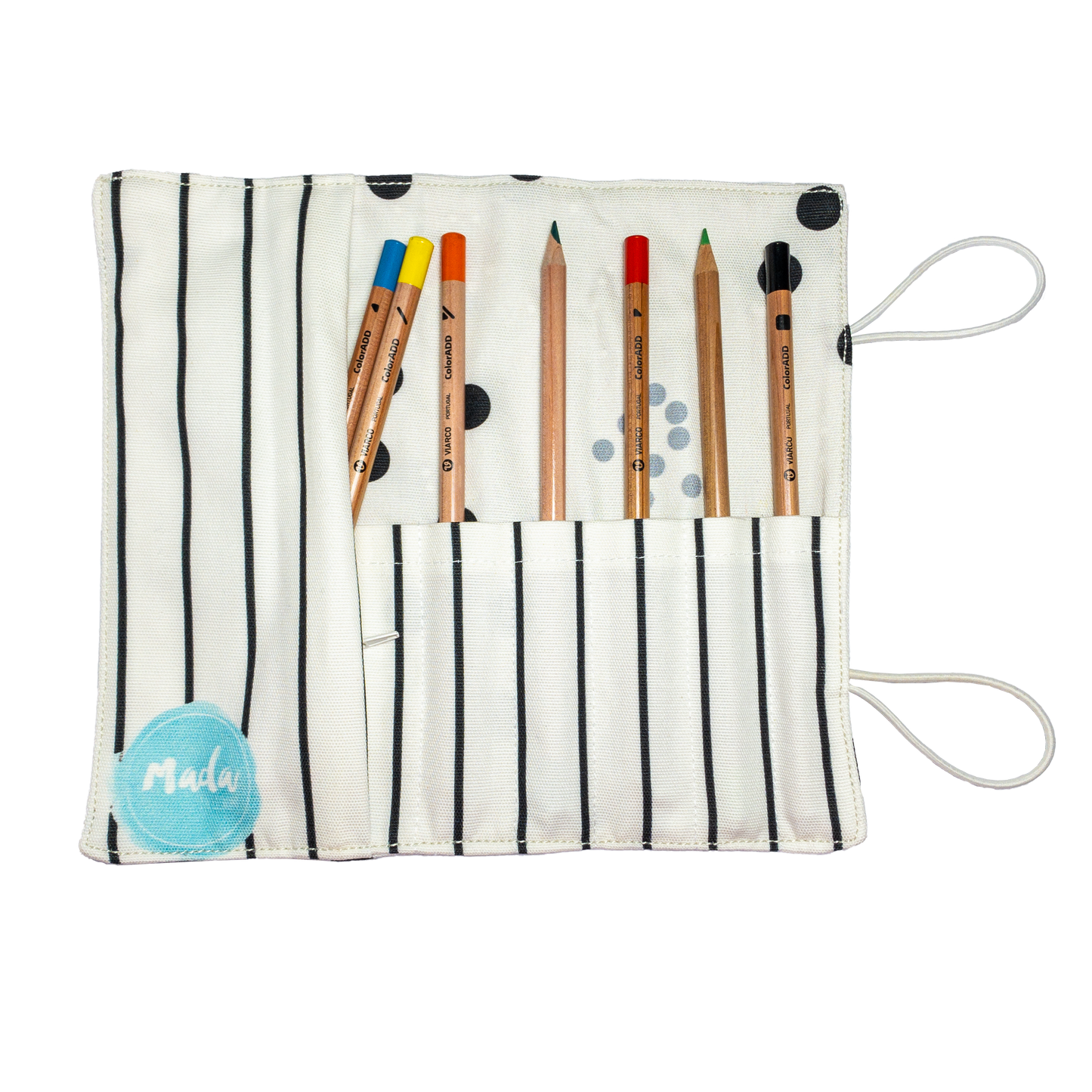 Gray Dots Small Pencil Case-4