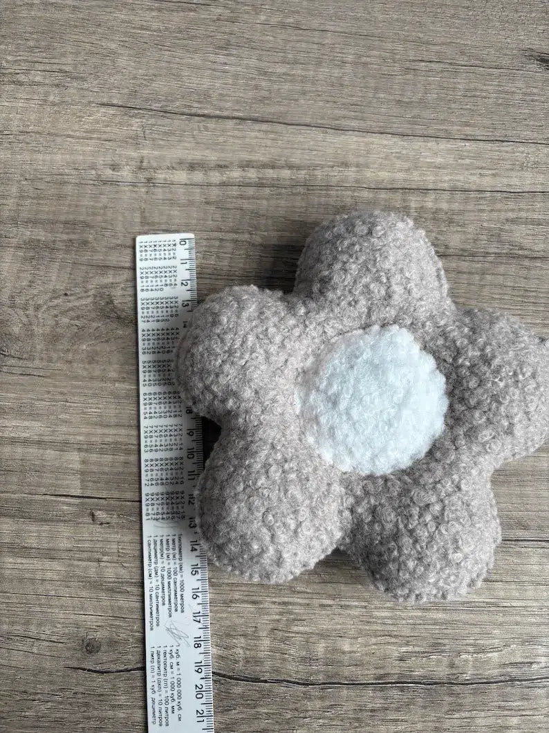 Personalized bouclé Wall Decor Baby Name - Gray / White-1