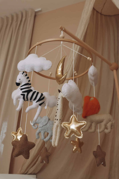 Handmade Safari baby mobile-2