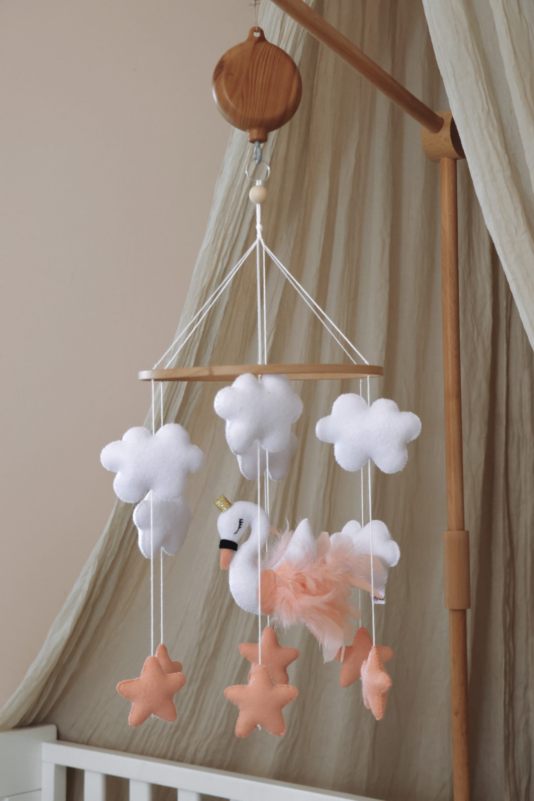 Handmade pink Swan-2