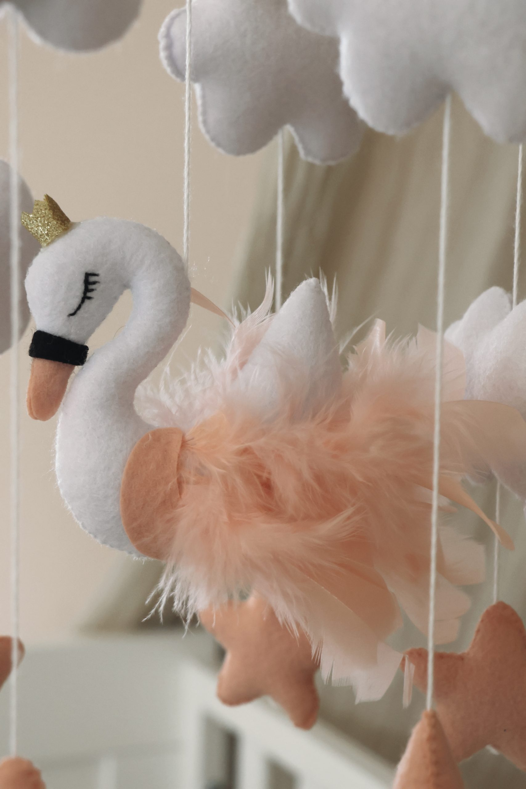 Handmade pink Swan-3