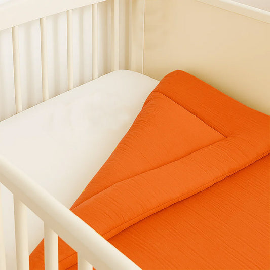 edredon rouge en coton biologique papate 65x120
