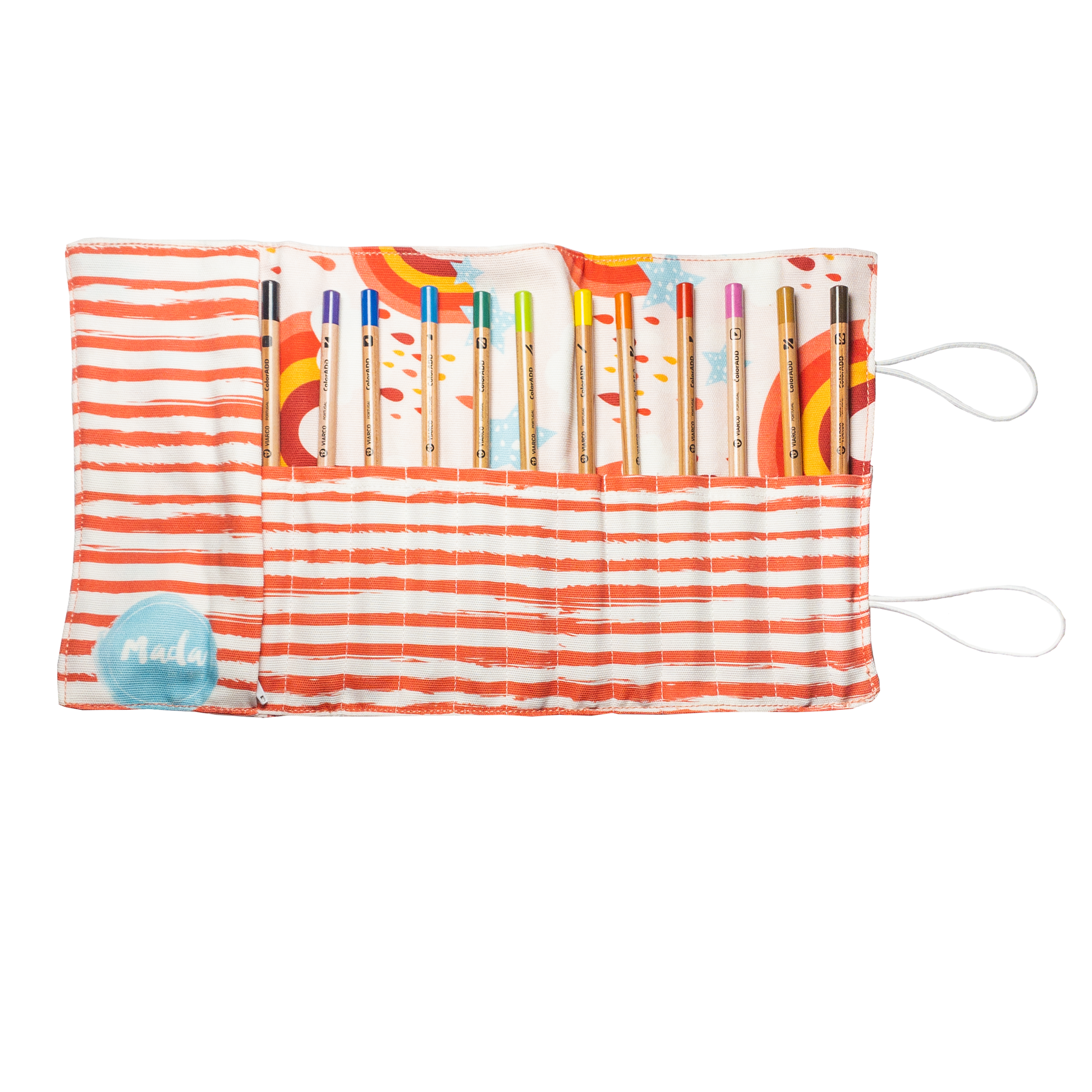 Pink Rainbow Long Pencil Case-2