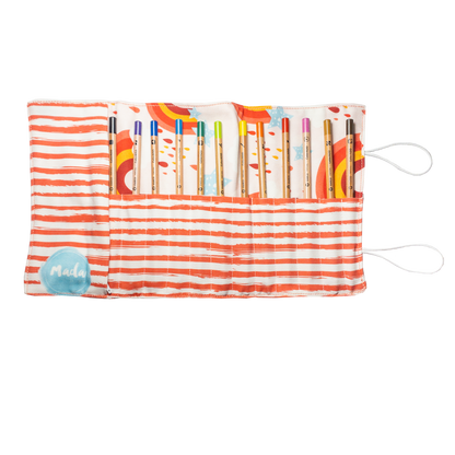 Pink Rainbow Long Pencil Case-2