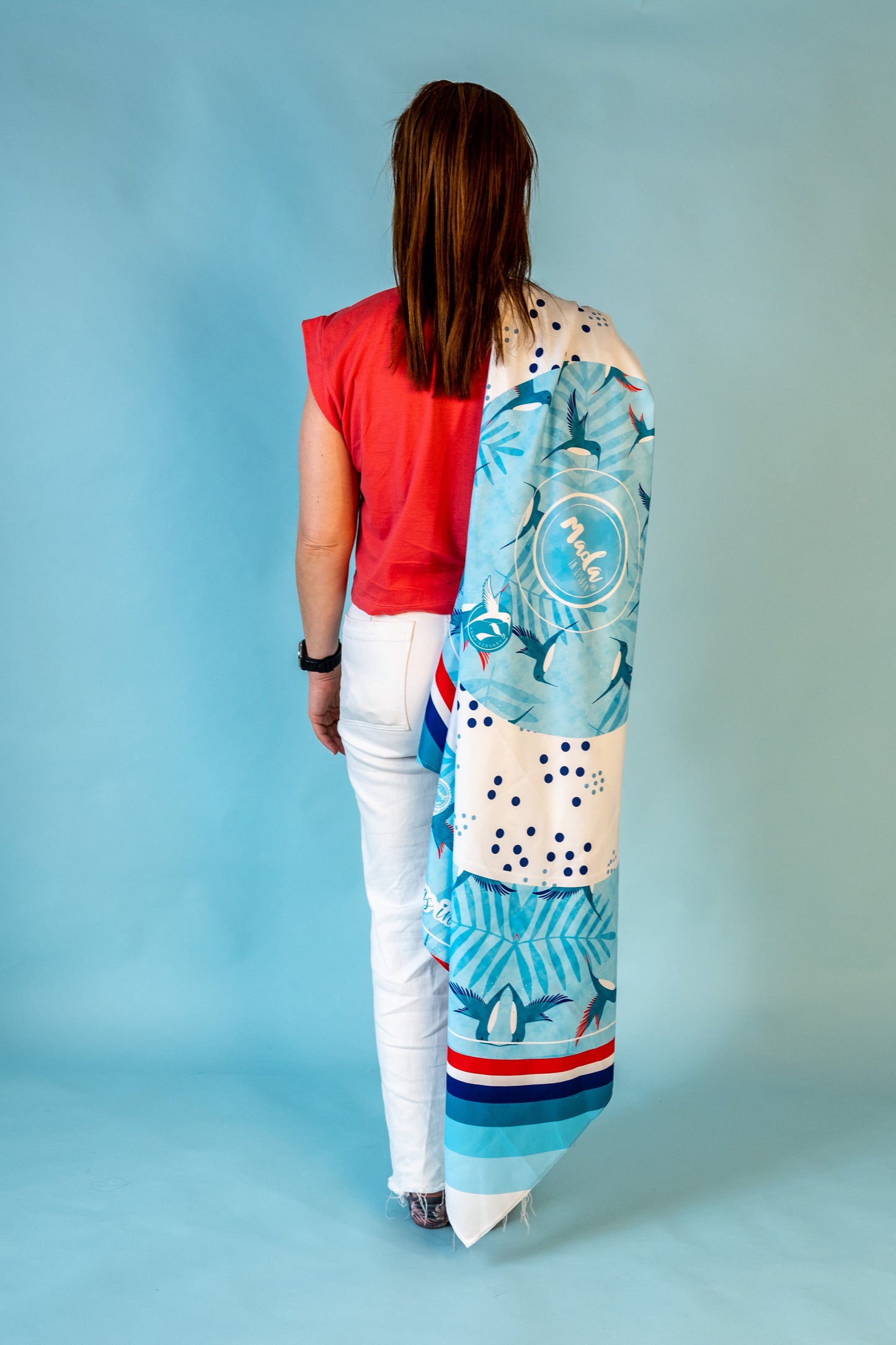 Super Towel Blue HummingBird-4