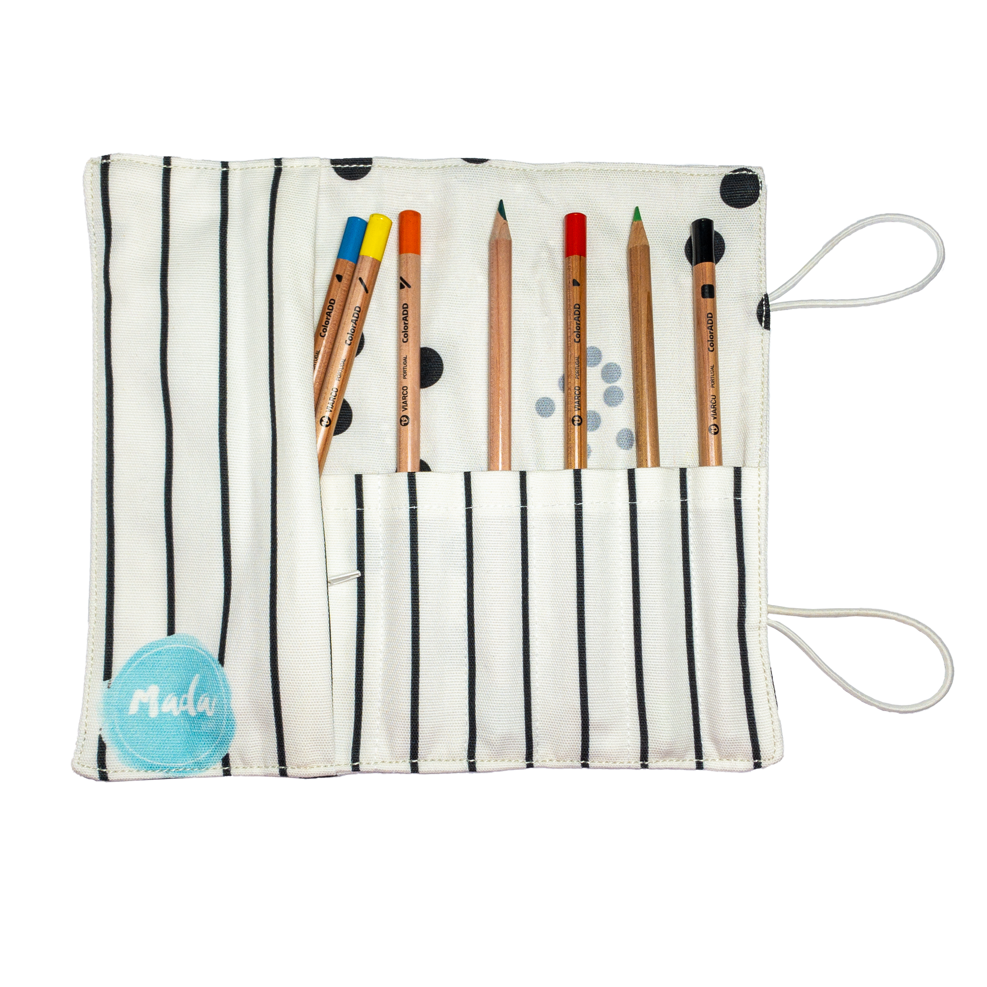 Gray Dots Small Pencil Case-4