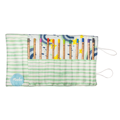 Blue Rainbow Long Pencil Case-2